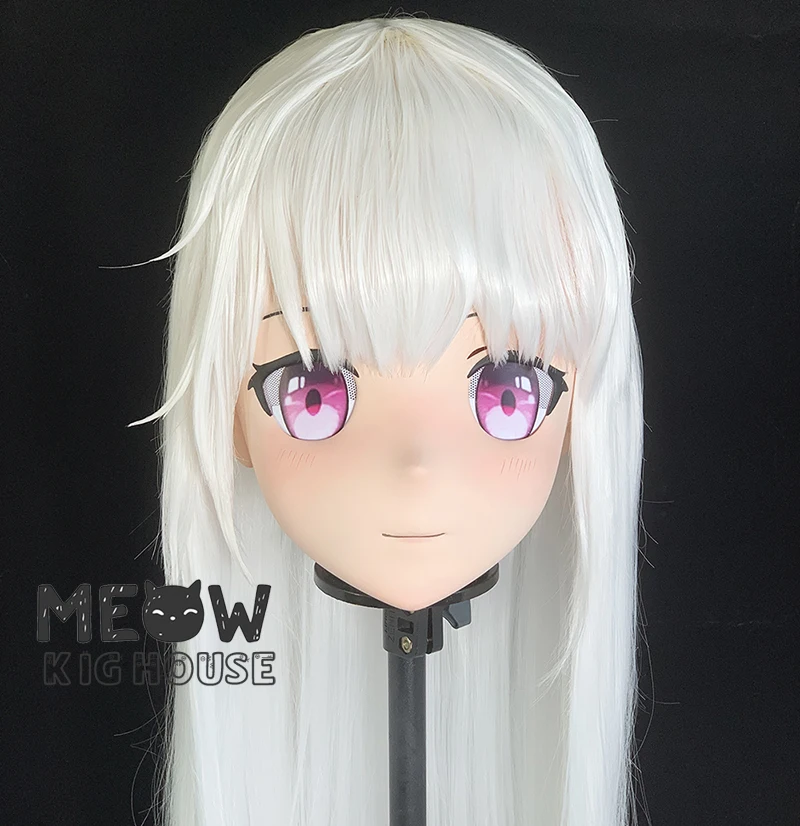 

Маска кигуруми (MEO556) ручной работы, настраиваемая, полностью закрывающая лицо, с замком, для кроссдрессинга, от мужчины к женщине, в стиле японских аниме и игровых персонажей