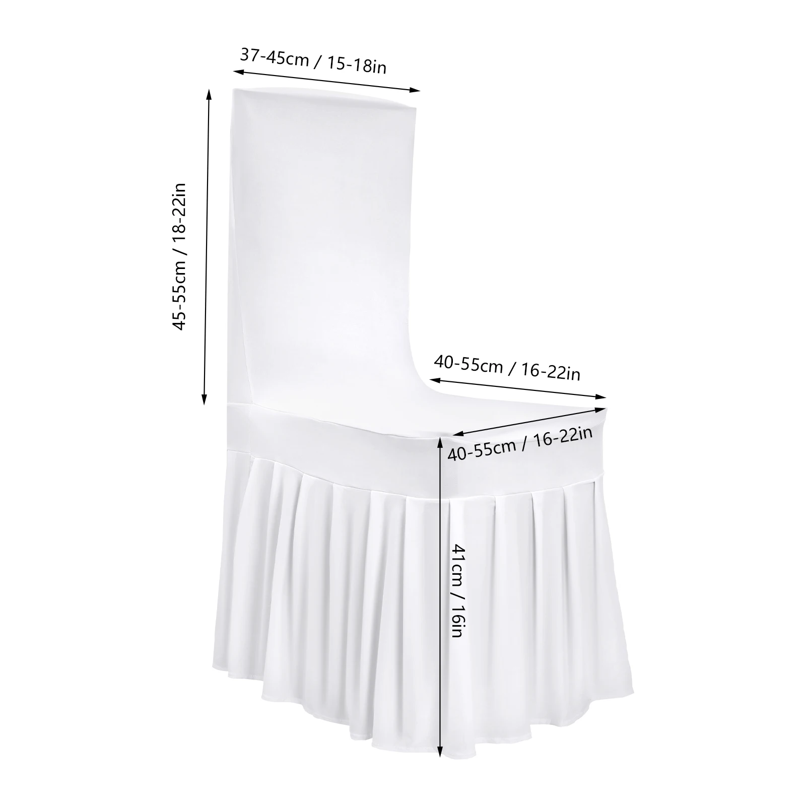 20 قطعة أغطية الكراسي البيضاء دنة مرنة لمط لحفلات الزفاف مأدبة فندق كراسي VIP أغطية الديكور الحديث #6