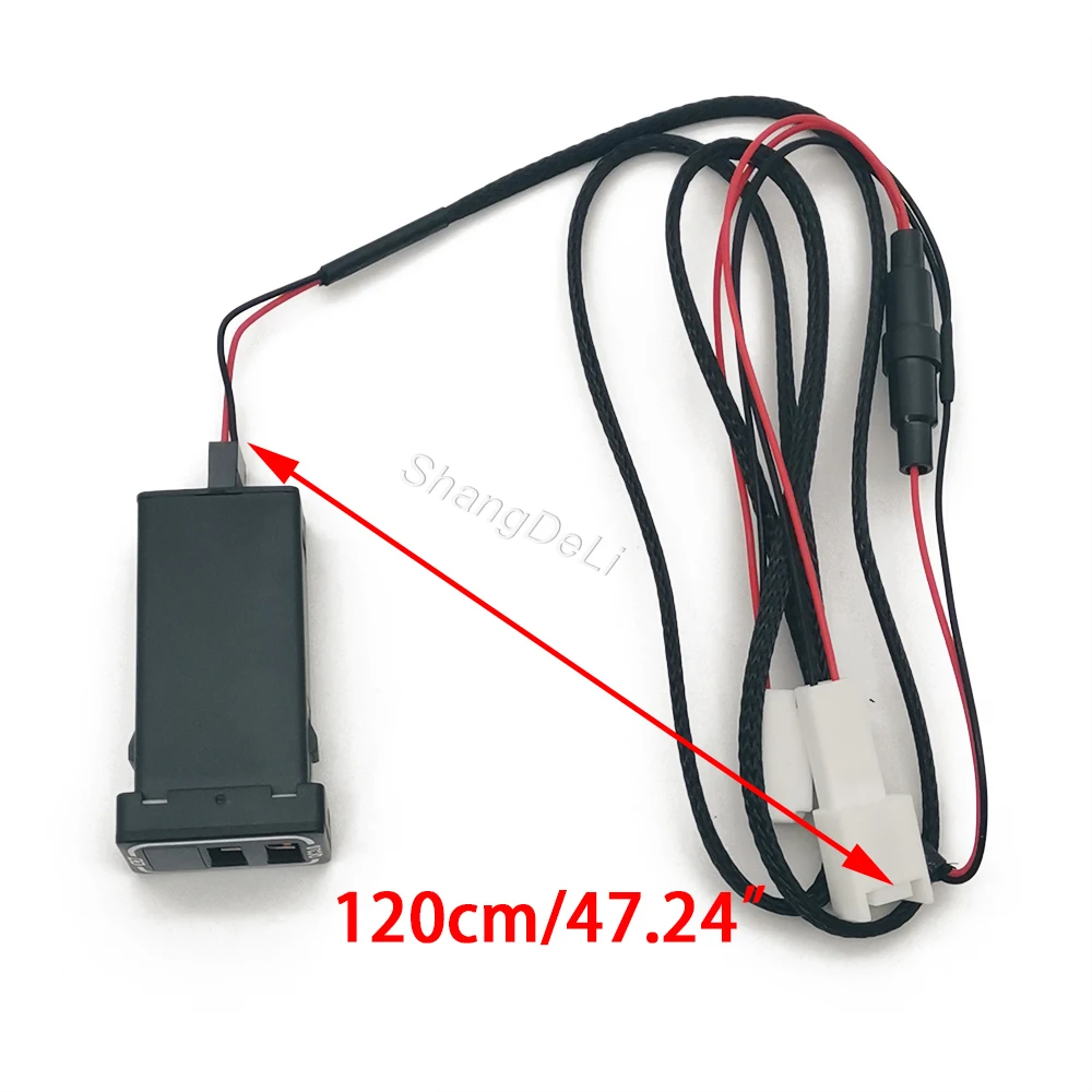 Modified Charger QC3.0 USB Type-C Fast Charging Socket Voltage Display For Toyota Rav4 prado 150 Corolla Hilux 2020 view 3