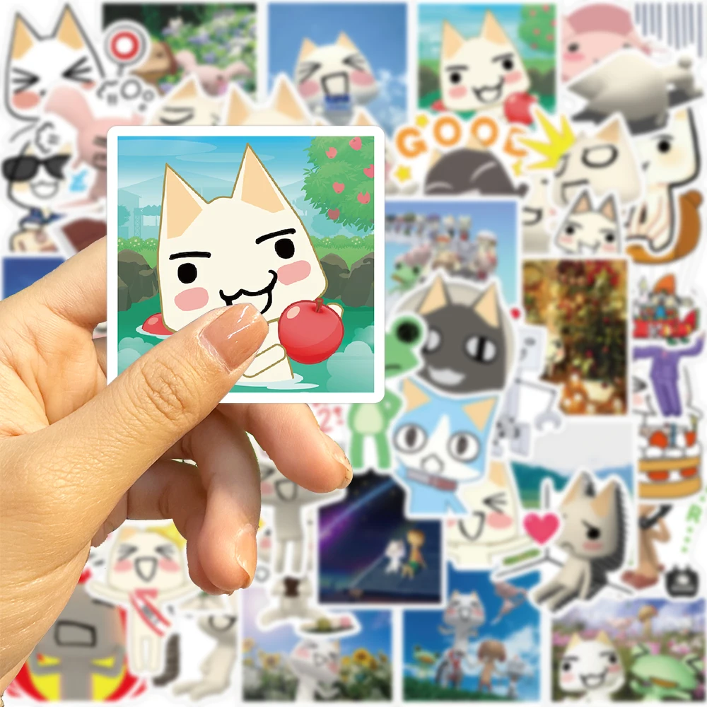 50Pcs Inoue Toro Cat Stickers Funny Kawaii Cartoon Cute Meme Sticker Vinyl Waterproof Graffiti Decal for Laptop Phone Guitar