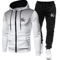 Men's Sportswear Fitness Suit, Zippered Sportswear, Running Suit, Fitness Suit, Sports Suit, Hoodie, New Style, Fashionable2024