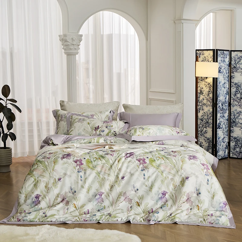 

Svetanya Print Egyptian Cotton Bedding Set Bed Linen Queen King Ru Full Size Duvet Cover Set Sheet Pillowcase
