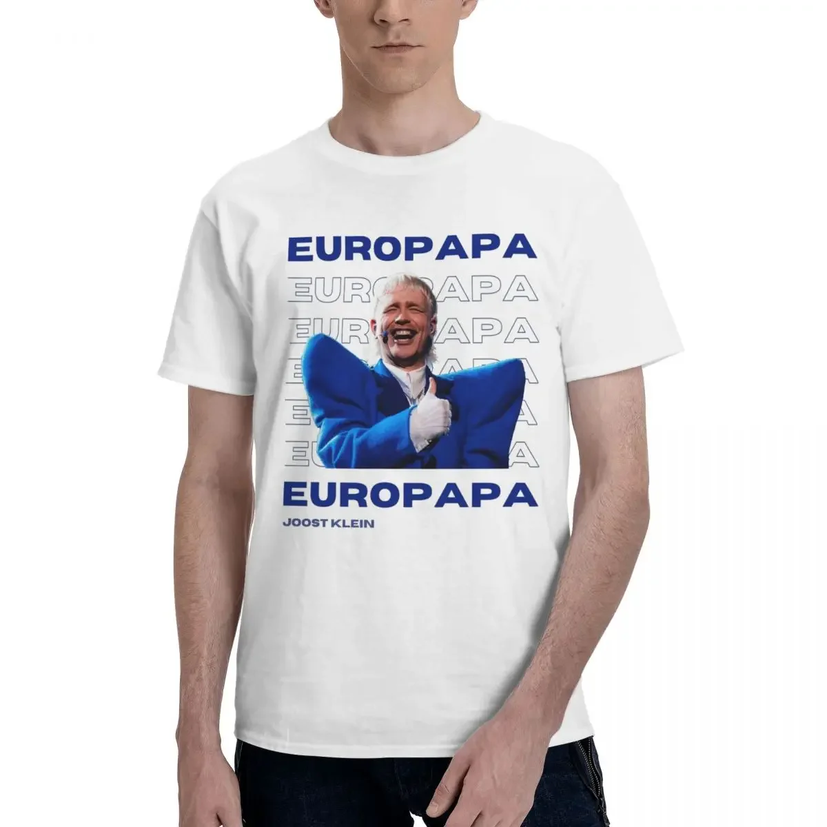 Joost Klein Europapa T Shirt Men's Pure Cotton Funny T-Shirts Round Collar Tees Short Sleeve Clothes 6XL