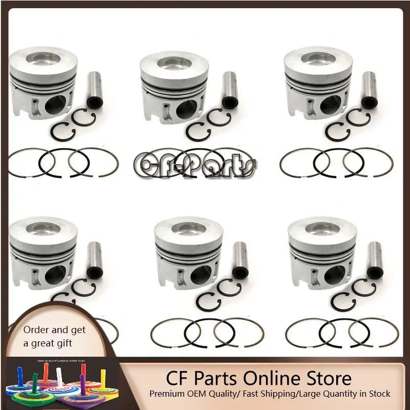 

New 4 Sets STD Piston Kit With Ring 13306-1080 Fit For Hino J05CT Engine 114MM