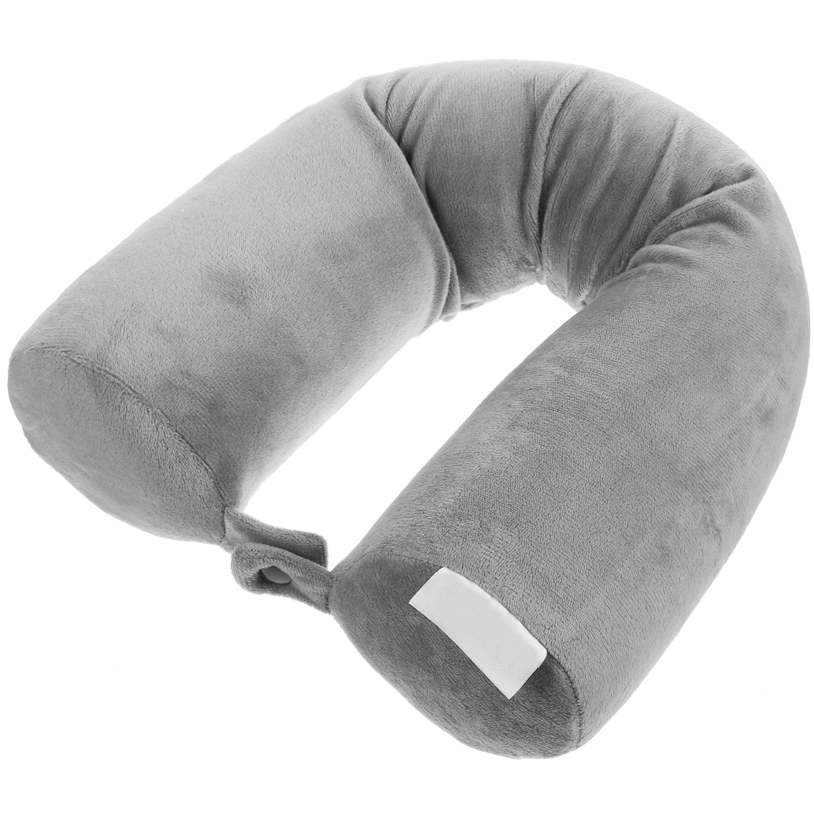 

Portable Cervical Neck Pillow Light Grey Polyester Office Support Ergonomic Cylinder Memory Foam U Shaped Travel Airplane