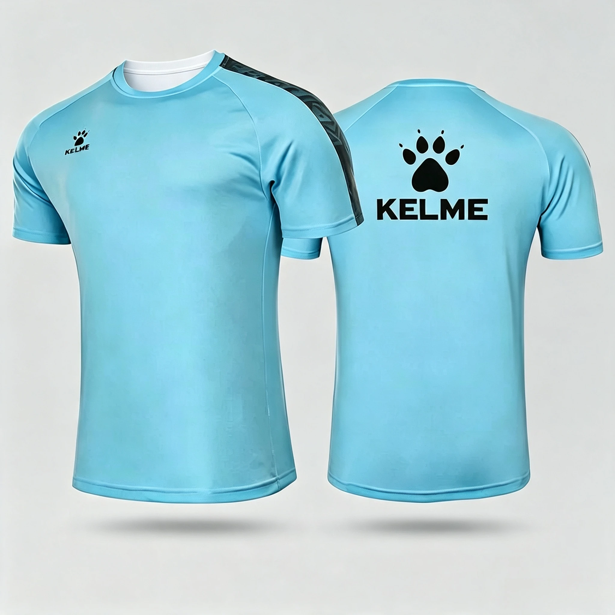 KELME Summer Men's Quick Dry Sports T Shirt Breathable Training Tee Running Soccer Short Sleeve Athletic Fitness Top
