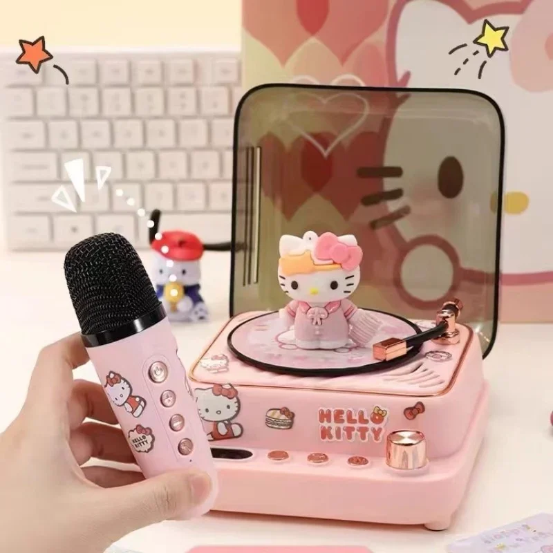 Sanrio Hello Kitty Bluetooth Speaker Kawaii Cartoon Pachacco Bluetooth Speaker With Microphone Toys Girls Festival Xmas Gift