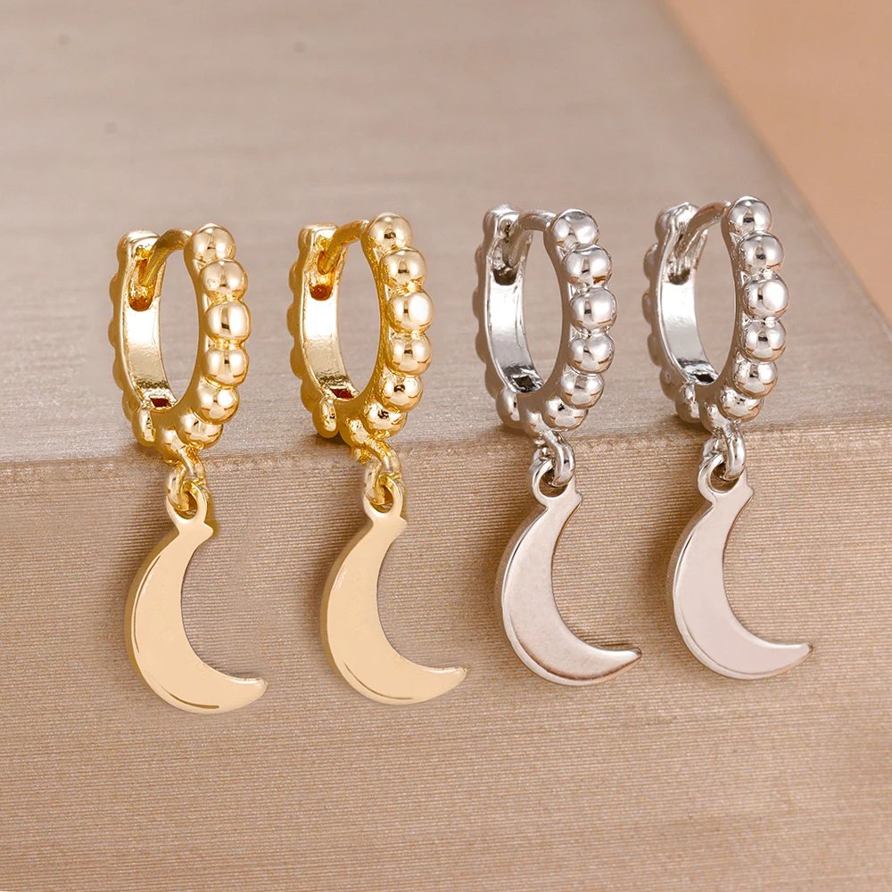 Street Fashion Shoot - 2PCS Light Luxury Trendy Moon Pendant