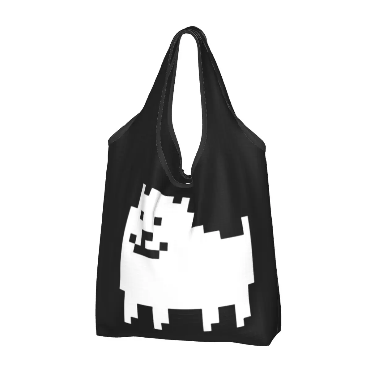 Undertale Annoying Dog Portable Tote Shopping Bags Large Capacity Shopper Bag Groceries Handbag Shoulder Bag