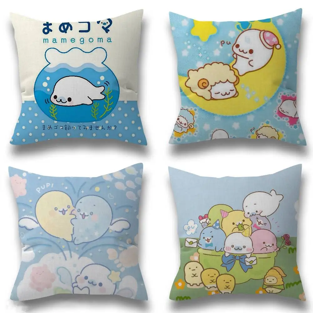 Kawaii Cartoon Mamegoma anime   Pillow Gift Home Office Decoration Pillow Bedroom Sofa Car Cushion CoverPillow Case