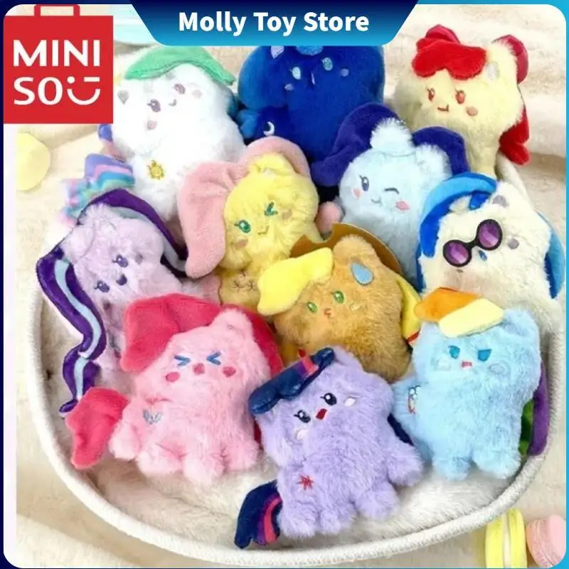 Miniso Blind Bag My Little Pony Plush Cute Pony Series Genuine Pendant Doll School Bag Decoration Childrens Toy Animation Kawaii