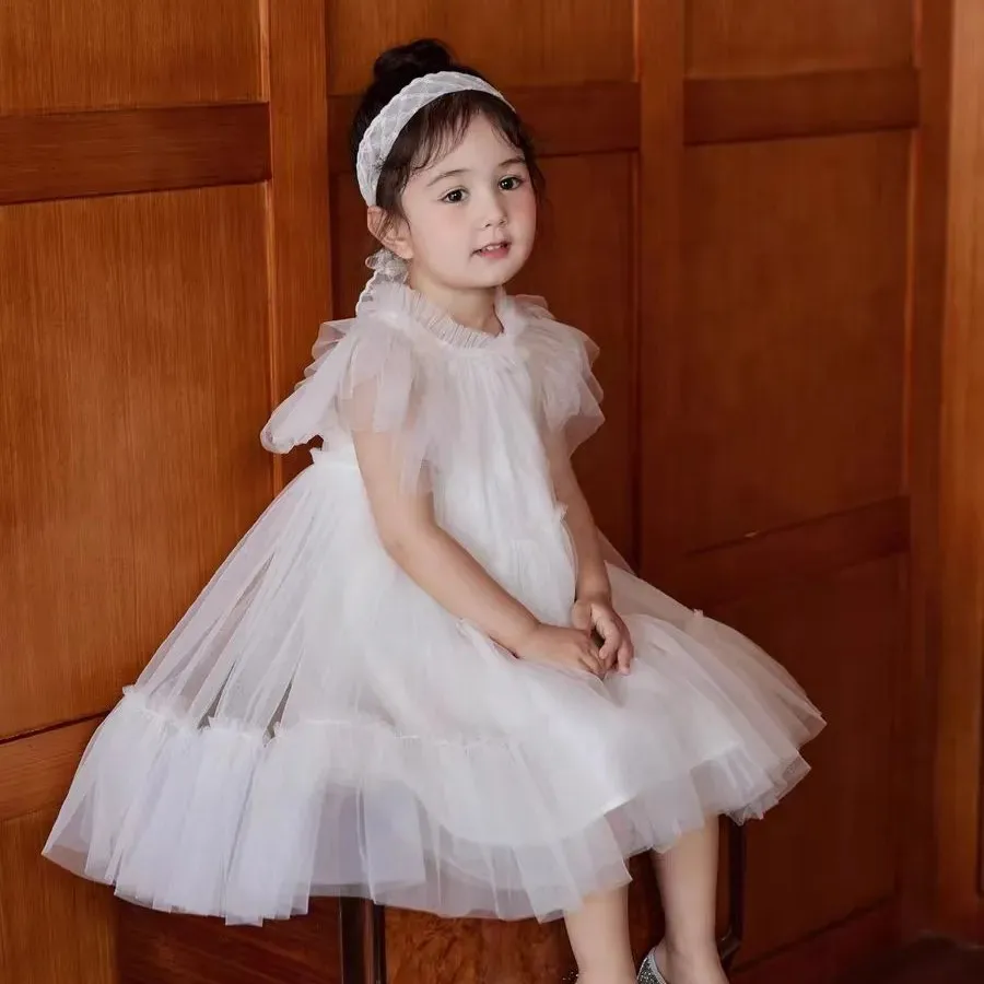New girls' dress summer sweet princess dress Korean version children's vest puffy skirt 90-150cm