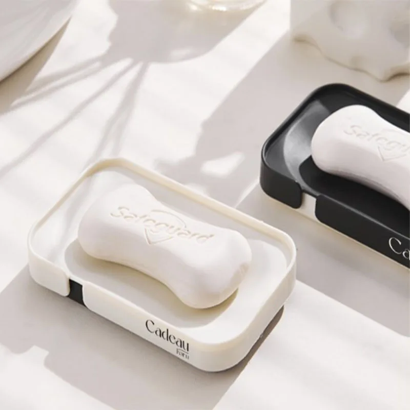 

Household Drain Soap Box Bathroom Creative Light Luxury Double-layer Drain Toilet Face Washing Hand Washing Soap Box