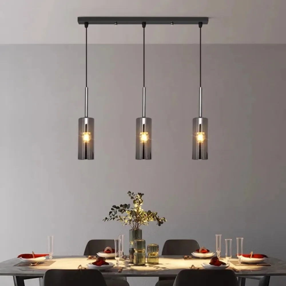 Moderna sala da pranzo lampade a sospensione illuminazione per interni lampada da soffitto lampada a sospensione lampadario a led in vetro illuminazione decorativa per interni