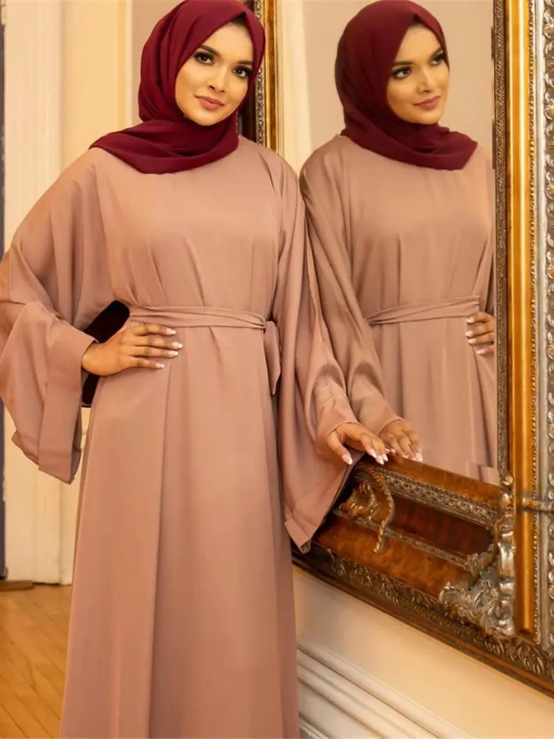 Imagem -06 - Abaya Dubai Turquia Vestido Hijab Muçulmano para Mulheres Kaftan Roupas Islã Vestidos Maxi Africanos Moda