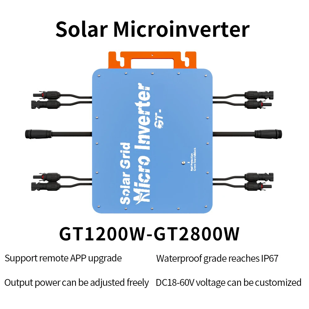 IP67 Solar Micro Inverter 2000W MPPT Grid Tie Micro Inverter 1200W 2400W 2800W with WIFI Monitoring for Solar Home System