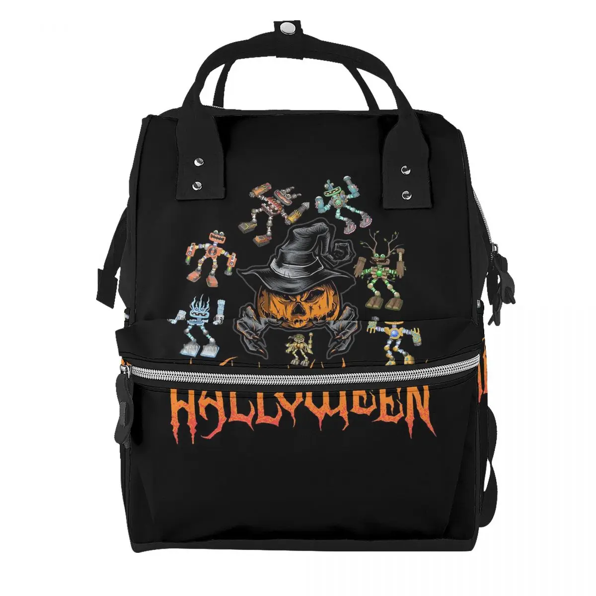Wubbox My Singing Monsters Halloween Student Backpack School Bag Hiking Travel Daypack for Men Women Bookbag Shoulder Bags