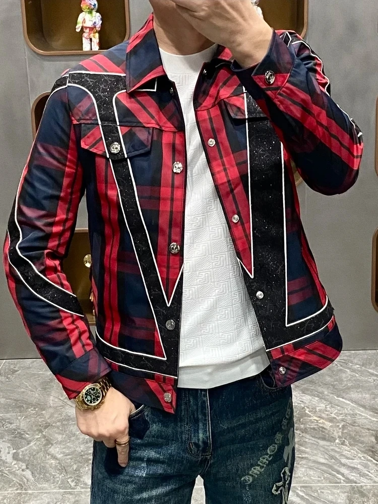 

Fall Men's Faionable Casual Comfortable Luxury Feel Jaet Collar up Outerwear Versatile Long Sve Antibacterial Stand...