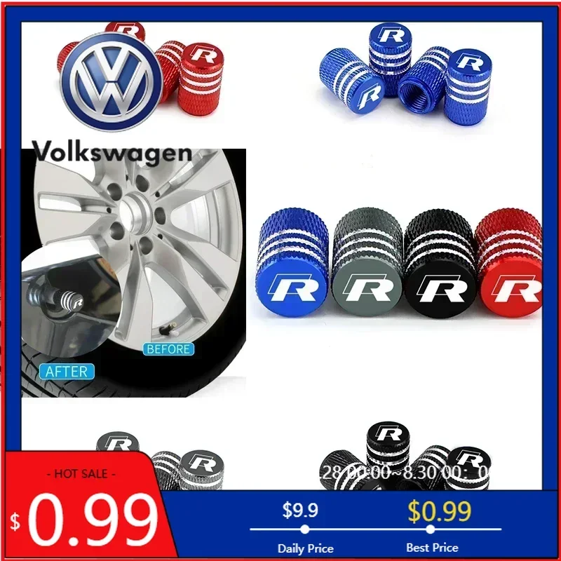 

Новые колпачки на ниппели для шин Volkswagen (4 шт.) для моделей R-Line, Golf 4, 5, 7, Jetta, CC, Tiguan, Touran, Passat B5, B7, T-Roc 2026 года