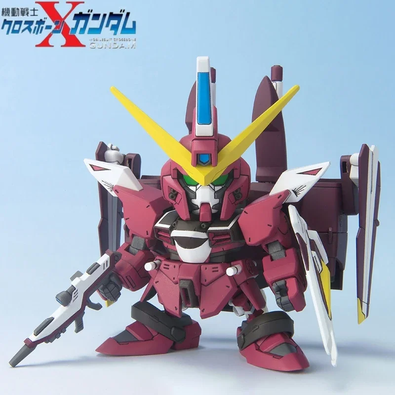 Bandai-figura de acción de Gundam para niños, Kit de modelos de Anime, Sd, Bb, 268, Zgmf-X09a, colección de la justicia, Gunpla