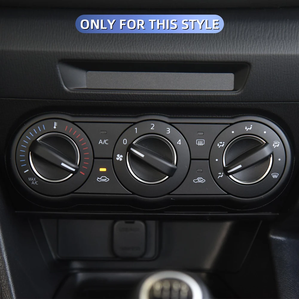 3PCS For Mazda 3 BL 2010 - 2013 Air Conditioning Knob AC Knob Heat Control Switch Button Aluminum Alloy Accessories
