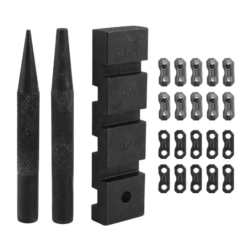 ABFA 3 قطعة قواطع المنشار الجيب سلسلة المنشار إصلاح إصلاح أداة مجموعة مع 10 مجموعات 0.325In سلسلة المنشار النجار ربط إصلاح