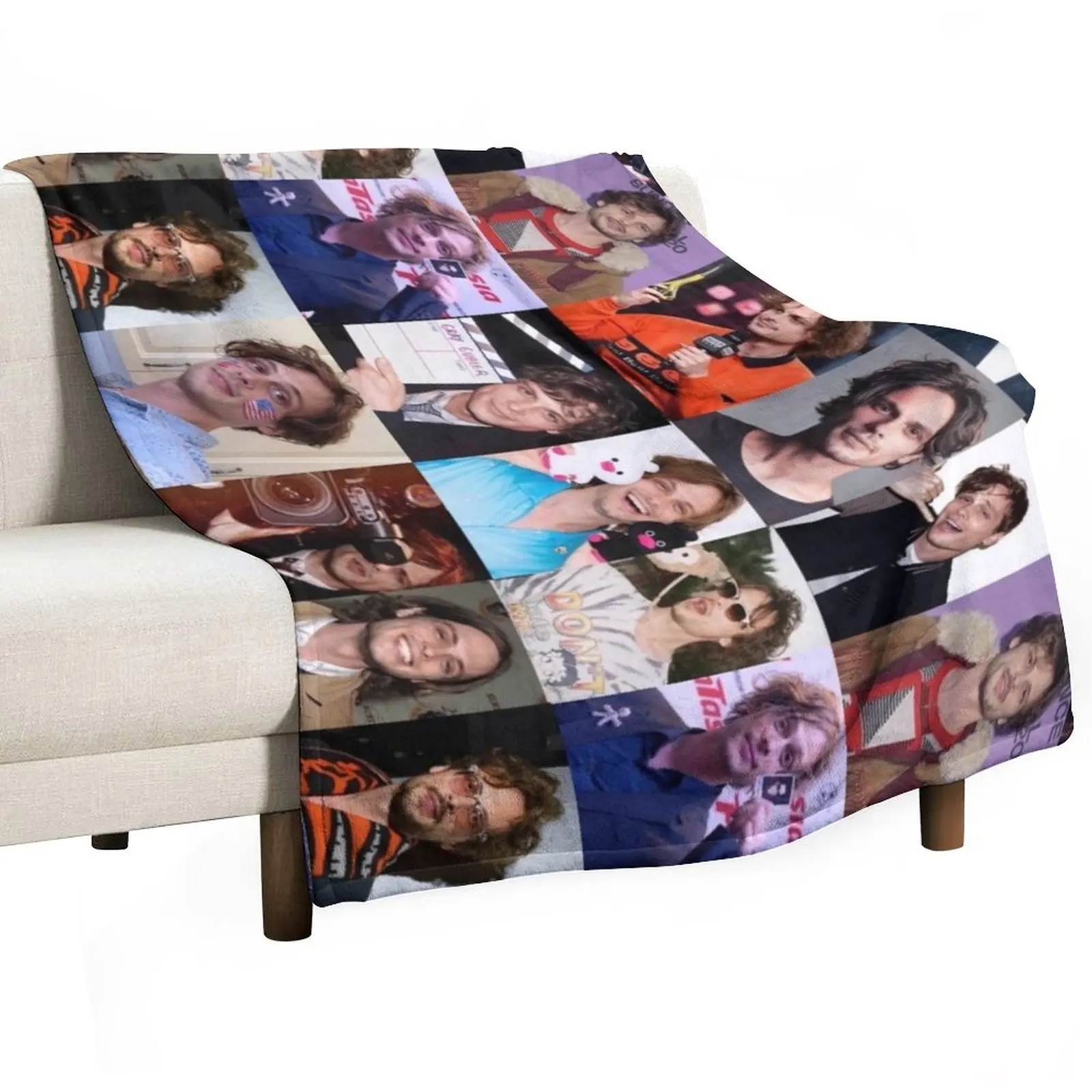 

MGG Collage 3 Throw Blanket Vintage Plaid on the sofa Sofa Throw Blankets
