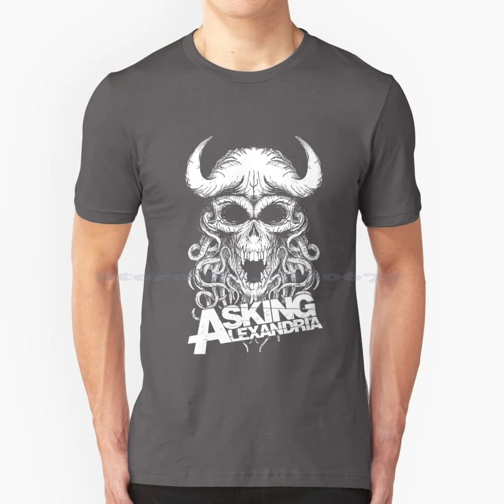 Asking Alexandria Devil Tentacle Skull-England Rock N Roll T Shirt 100% Cotton Tee Asking Alexandria Devil Tentacle Skull