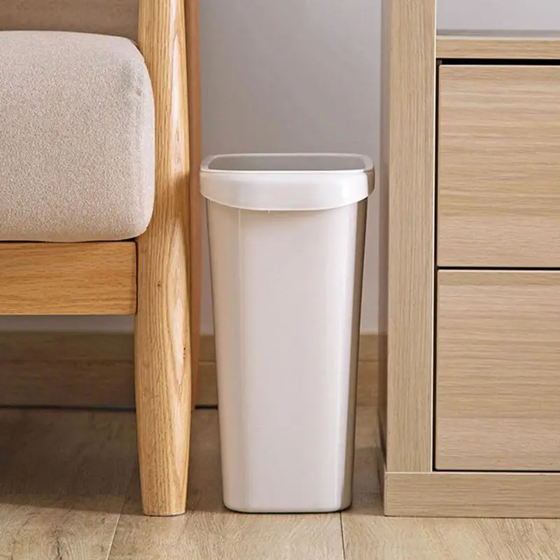 Slim Garbage Can Open Top Trash Can Garbage Container Bin Thin Trash Can Rubbish Bin Bathroom Trash Bin Decorative Trash Bin