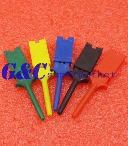 

10PCS Multimeter Lead Wire Kit Hook Clip Grabbers Test Probe SMD IC Cable DIY
