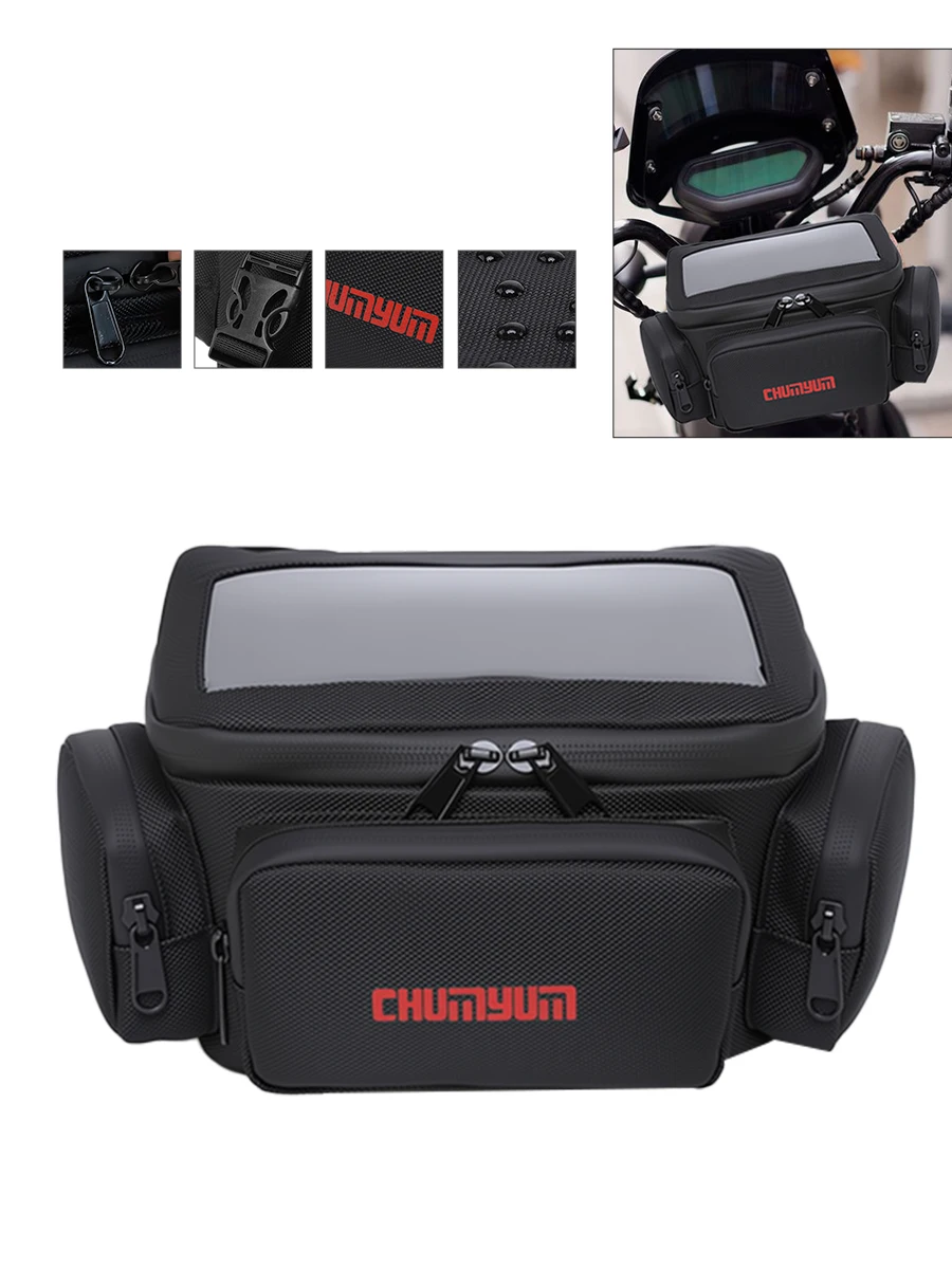 AliExpress SOYAVISION Touch Screen Motorcycle Handlebar Bag Multifunction Motorbike Travel Waist Bag Waterproof for Electric Bike Motorcycle Scooter