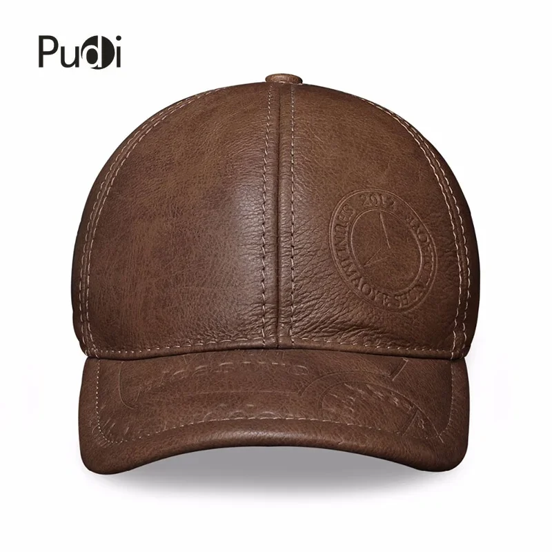 HL131 Spring Genuine Cow Leather Baseball Cap Men's Brand New Style Winter Warm Thick Hats One Size