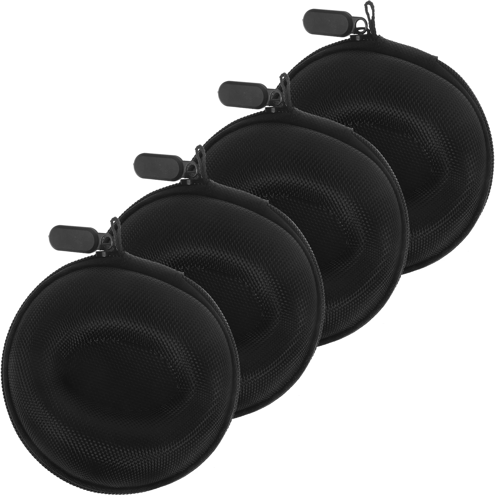 

4PCS Zipper EVA Single Watch Box Interior Portable Travel Watch Case for Holding Wristwatch Smart Watch (Black)