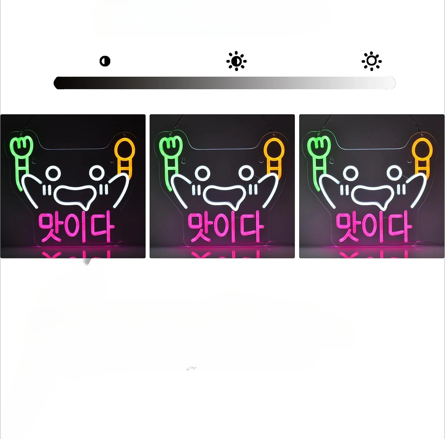 Crab Fork Spoon Neon Sign Korean Food LED Wall Art USB Powered Seafood Decor  Kitchen Cafe Restaurant Aesthetic Hanging Light