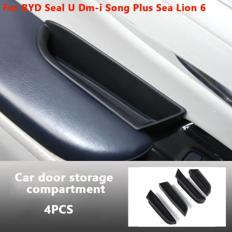 

4 шт. для BYD Seal U Dm-i Song Plus Sea Lion 6, слот для дверей автомобиля, ящик для хранения, аксессуары для интерьера