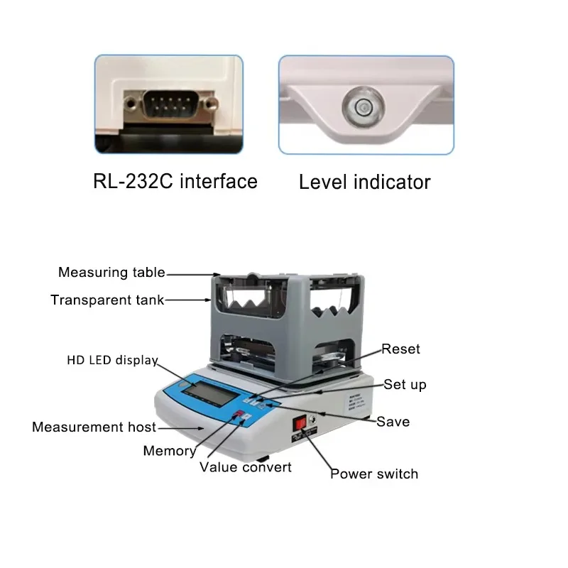 Portable Digital Densimeter Gold Tester For Jewelry Shop Metal Testing