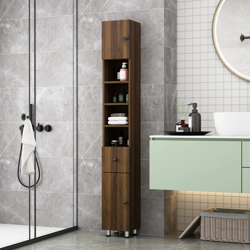 Toilet crevice storage cabinet Toilet side cabinet Waterproof floor cabinet Locker narrow side Support