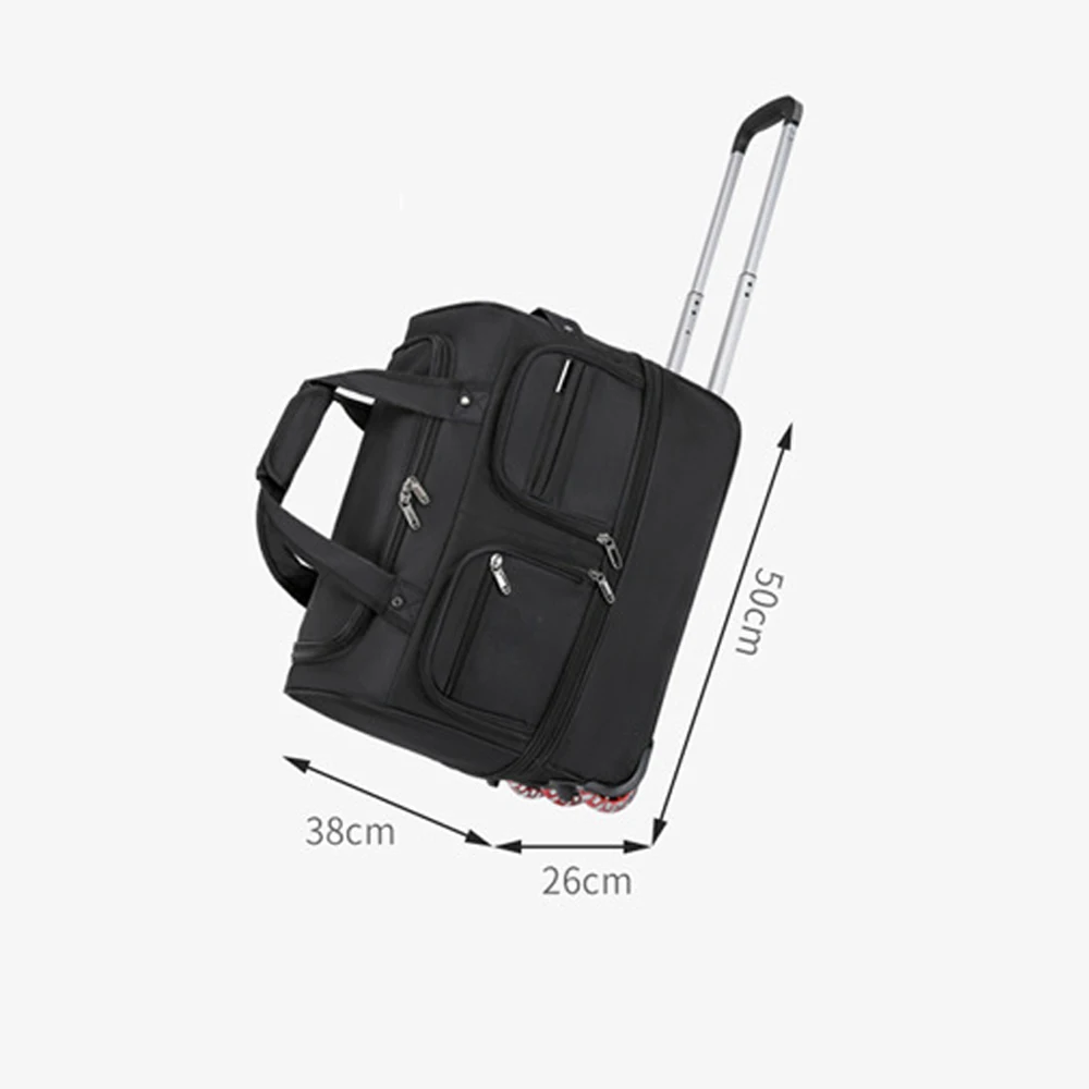 Imagem -06 - Impermeável 18 Polegadas Oxford Pano com Spinner Homens Mulheres Mala Trolley Viagem Case Multi Compartimento Boarding Bag