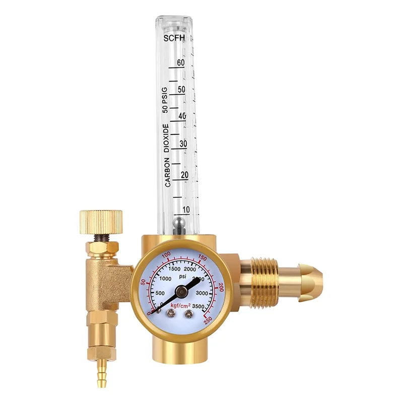 AB11-CO2 Mig Tig Flow Meter Argon Regulator With Hose Clamp For MIG Welding TIG Welding