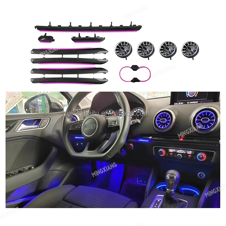 

Ambient Light For Audi A3 8V S3 RS3 2013-2020 Dashboard Air Vent Decorative Ambient Lights A3 Car Interior Ambient Light