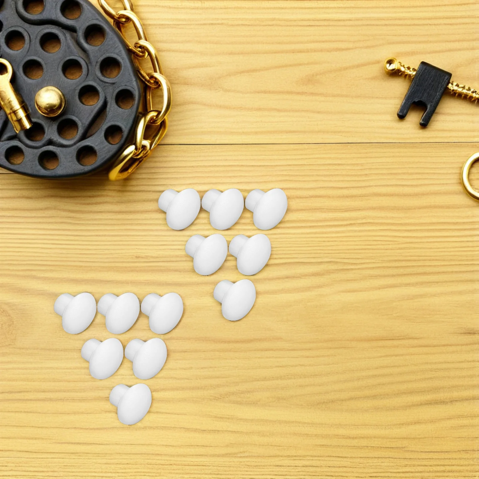 

500Pcs Round Plastic Furniture Hole Plugs White Screw Caps Cabinet Hole Covers Decorative Covers Screw Caps White