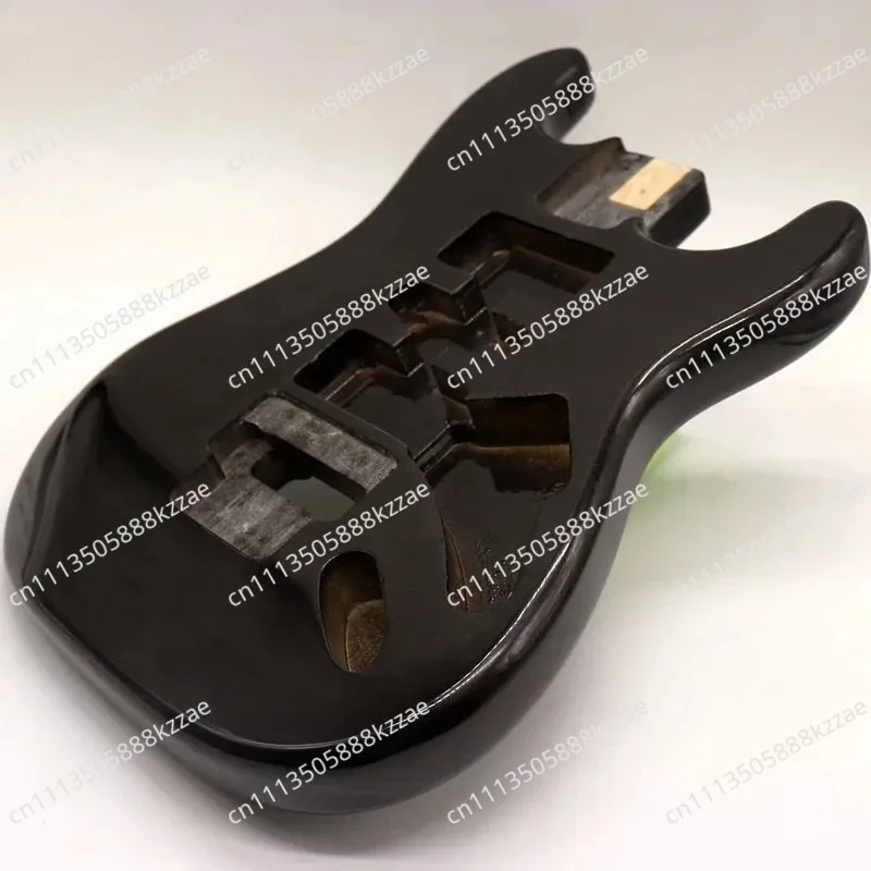 Black Barrel Electric Guitar Body FY ST Style Double Shake Tremolo System Durable Replacement for Musicians