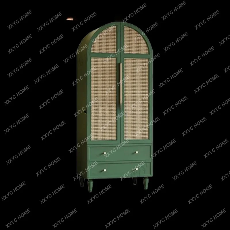 XXLuxury Rattan Small Wardrobes Tall Storage Women Portable Clothes Open Closet Organizer Teen Guarda Roupas