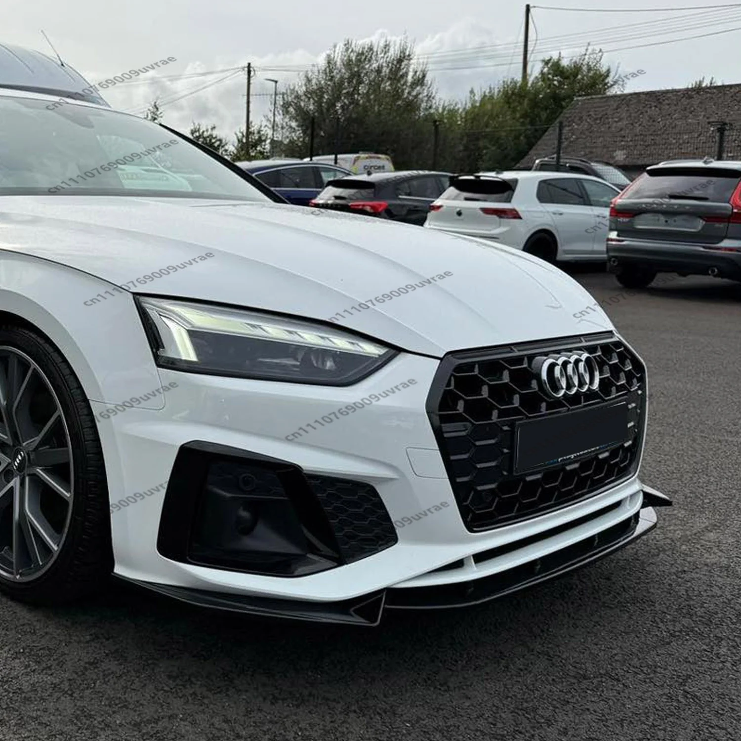 

Max Style Gloss Black Front Bumper Lip Spoiler Diffuser Splitter For Audi S5 A5 B9.5 F5 S-Line 2020-2024 Facelift Bodyklits