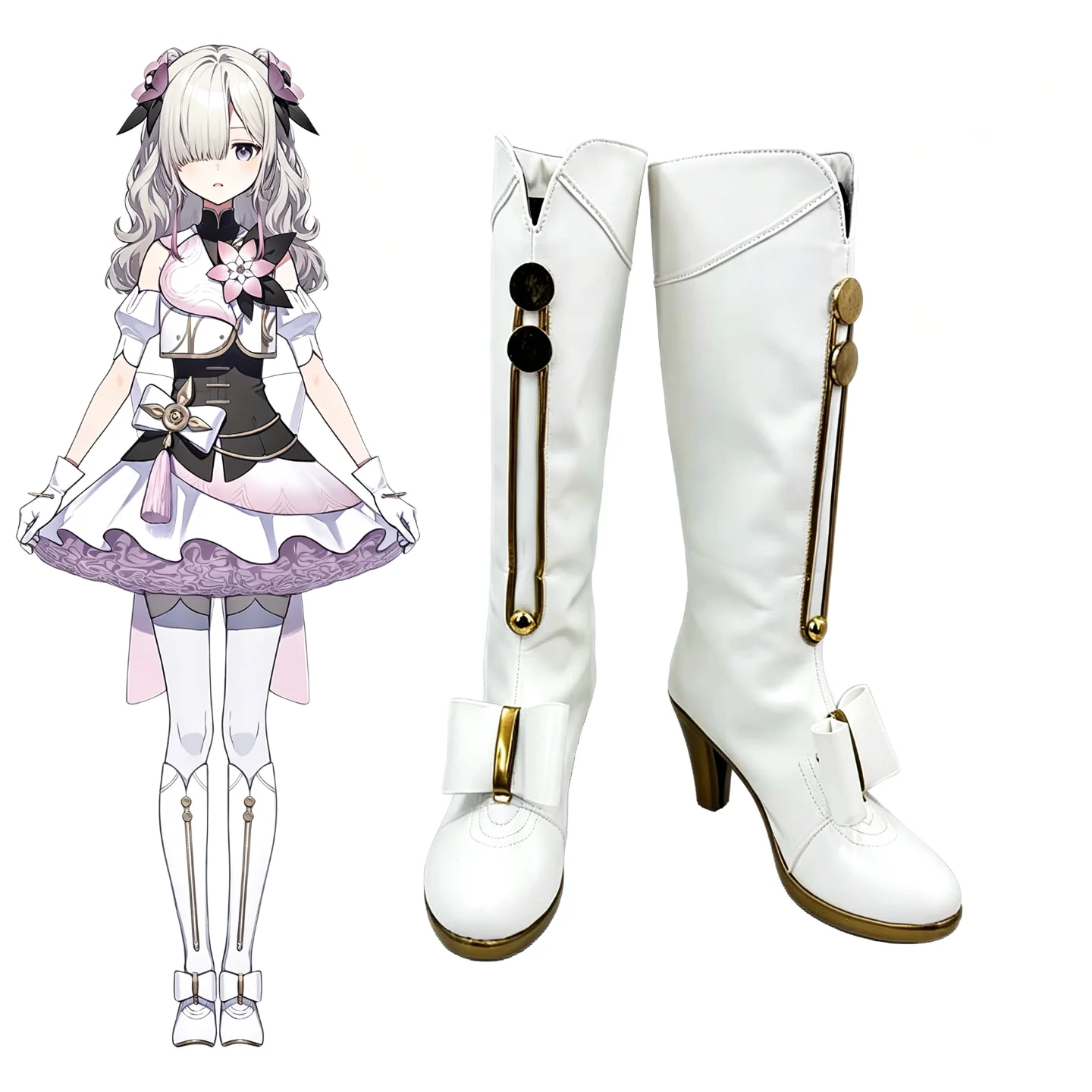 Virtual Singer Isekaijoucho Custom Made Cosplay Shoes Boots Halloween Props