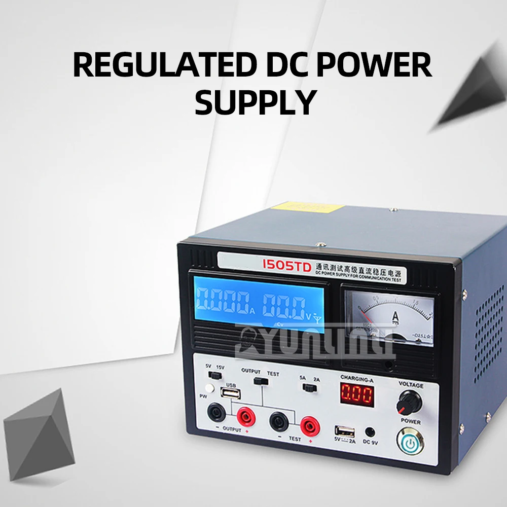 1505TD Mobile Phone Repair Power DC Regulated Voltage Power Supply Switching 15V2A5A Ammeter 4 digit adjustable