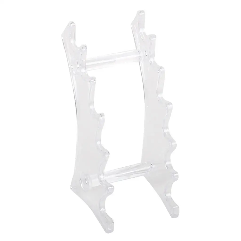 6 Slots Pencil Display Rack Make Up Storage Case Brush Rack Decor Clear / Black