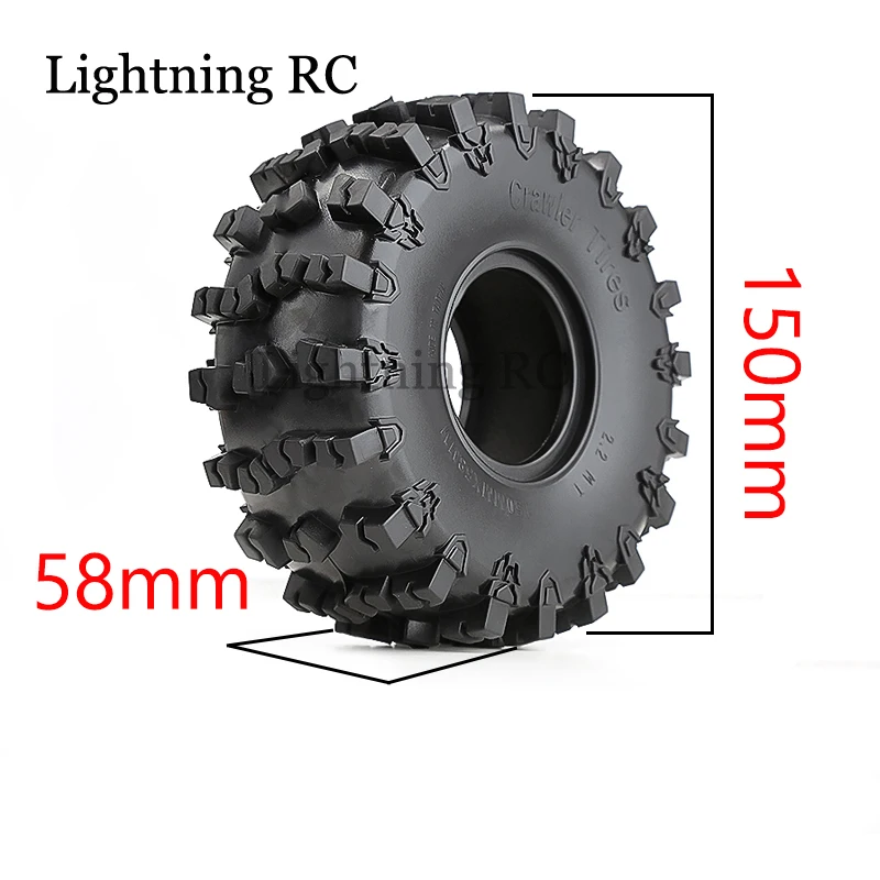 

150MM 2.2" Rubber Rocks Tires For Axial 1/10 RC Rock Crawler Axial SCX10 TRX4 TRX6 R59