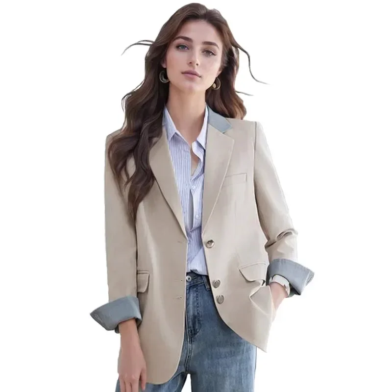 Fashion Outerwears Autumn Winter New in Coats Blazers Casaco Feminino Women's Jacket Woman Clothes 2024 Casual Veste Femme QWWE