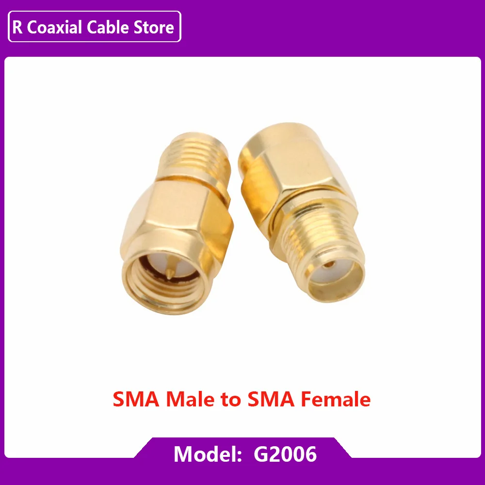 10pçs (rp) sma macho para (rp) sma, adaptador fêmea rf coax, porca de acoplamento, conversor de conector de barril